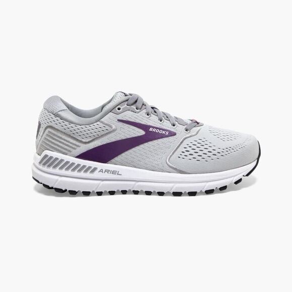 Brooks Ariel ’20 Oyster Alloy Grape Running Walking Shoes Women’s 8.5 Wide - Picture 2 of 14